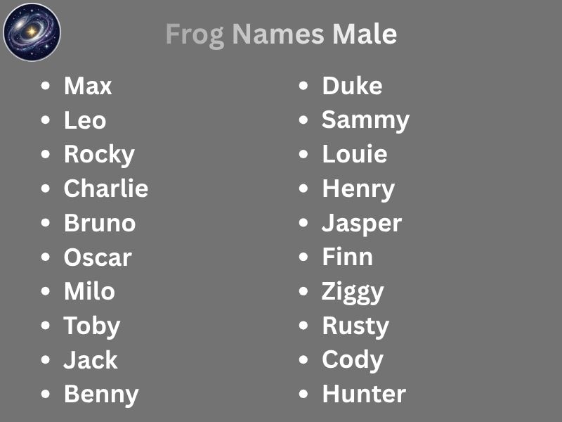 Frog Names Male