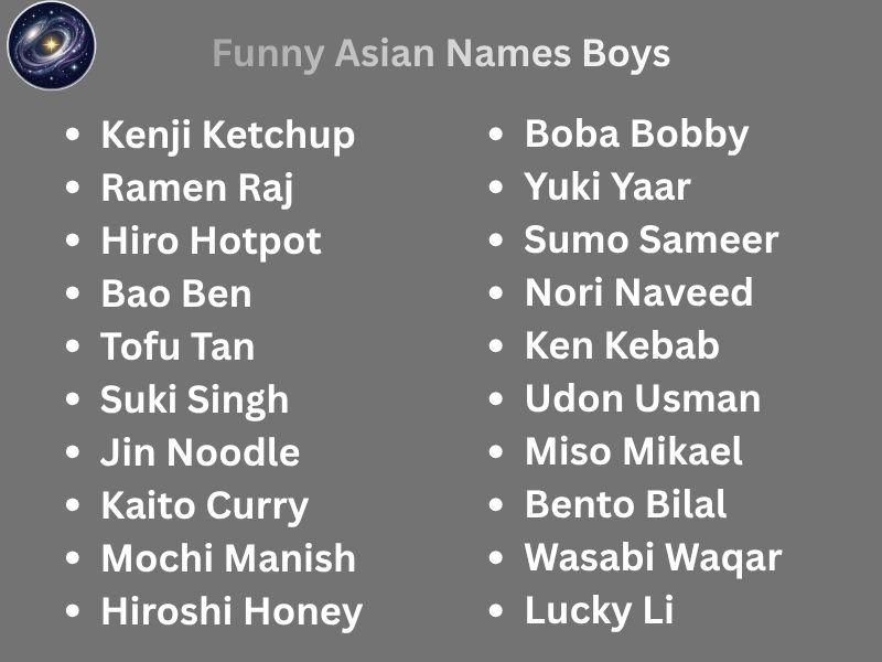 Funny Asian Names Boys