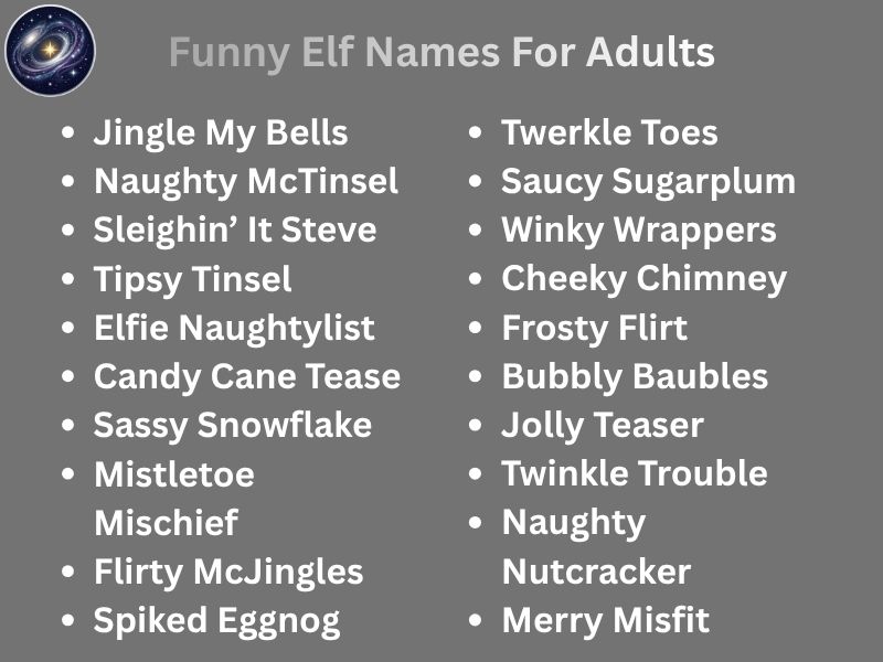 Funny Elf Names For Adults