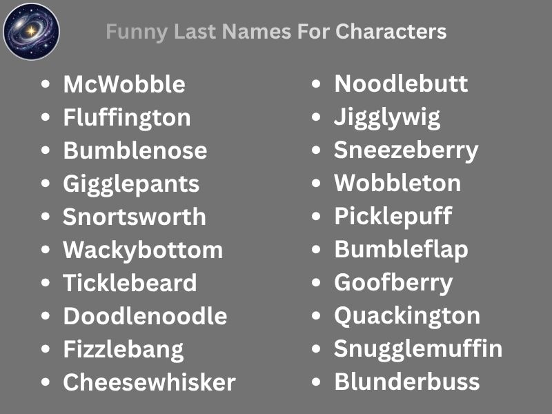 Funny Last Names For Characters