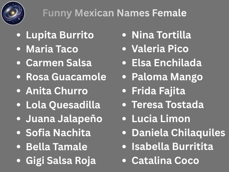 Funny Mexican Names Female