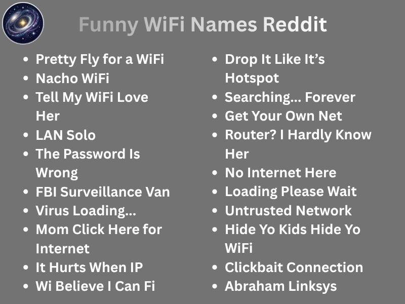 Funny WiFi Names Reddit