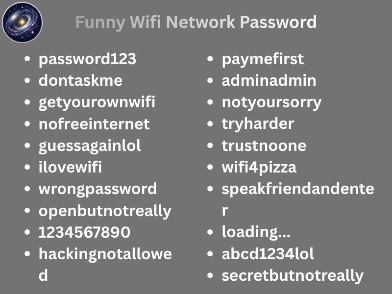 Funny Wifi Network Password