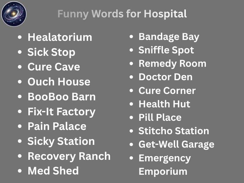 Funny Words for Hospital