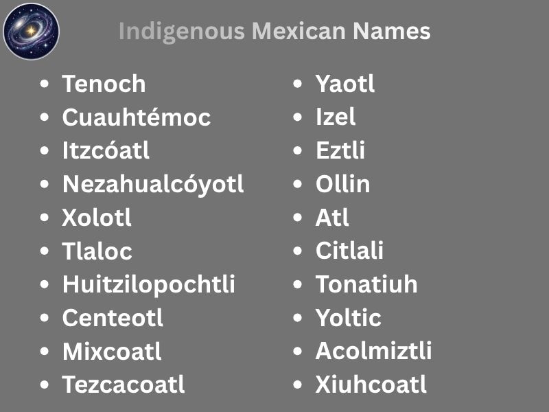 Indigenous Mexican Names