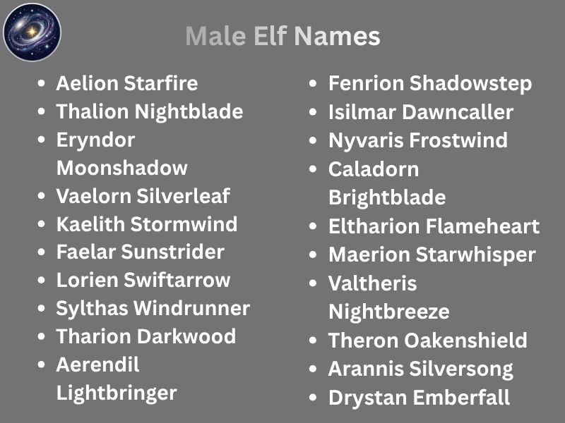 Male Elf Names