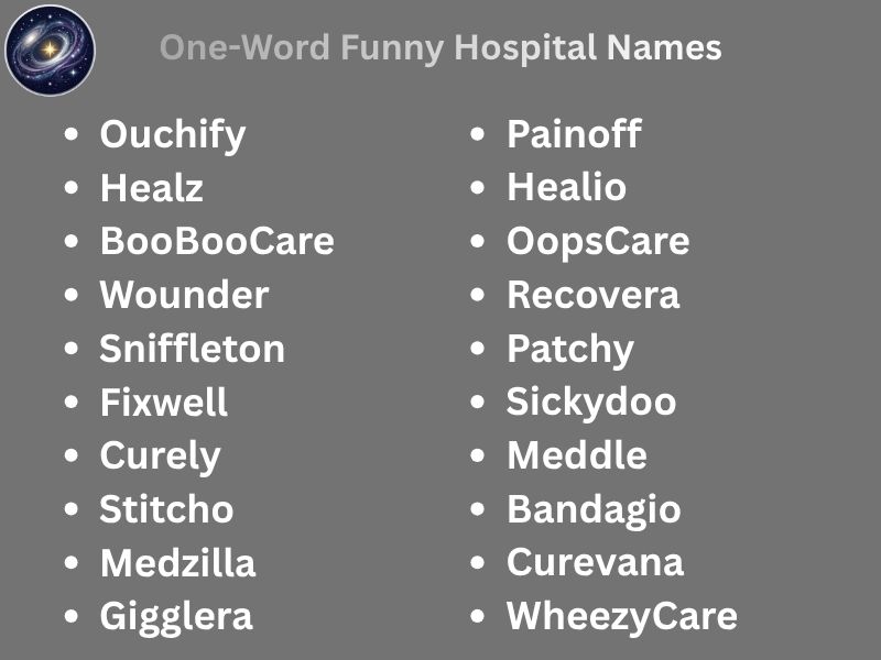 One-Word Funny Hospital Names