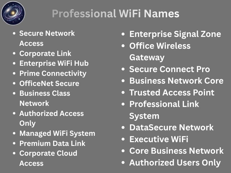Professional WiFi Names