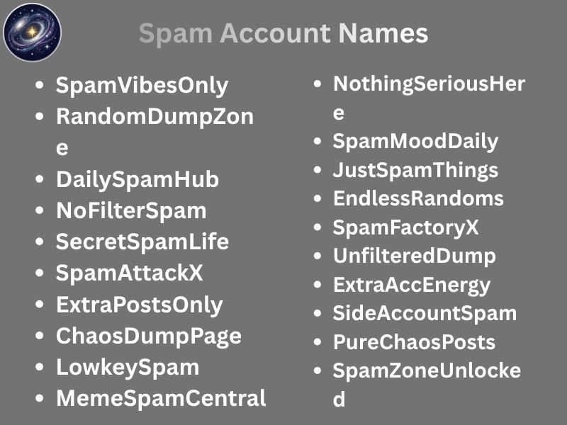 Spam Account Names