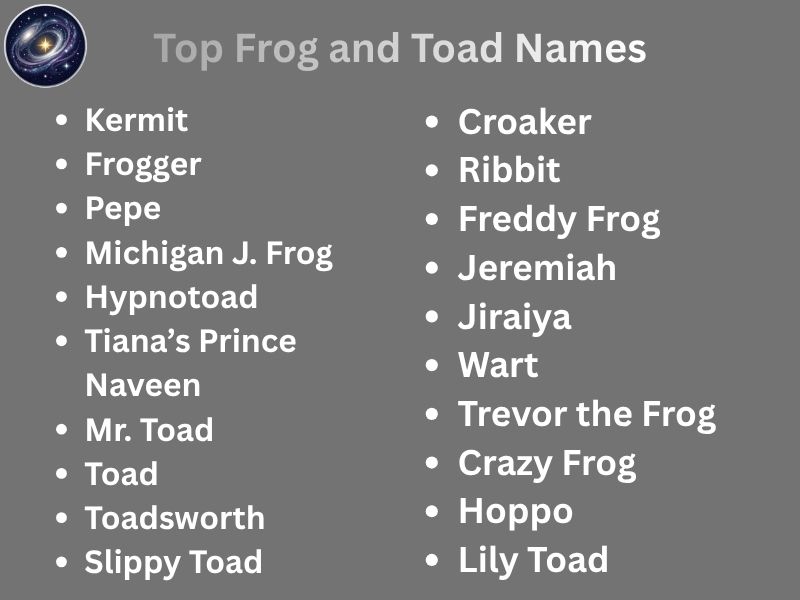 Top Frog and Toad Names