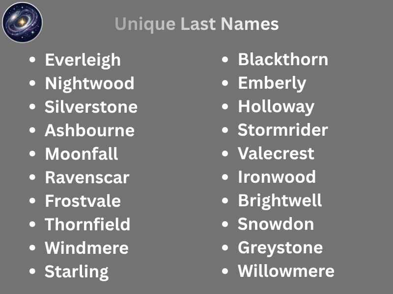 Unique Last Names