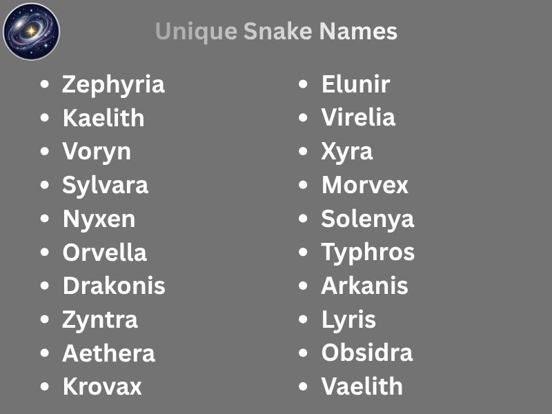 Unique Snake Names