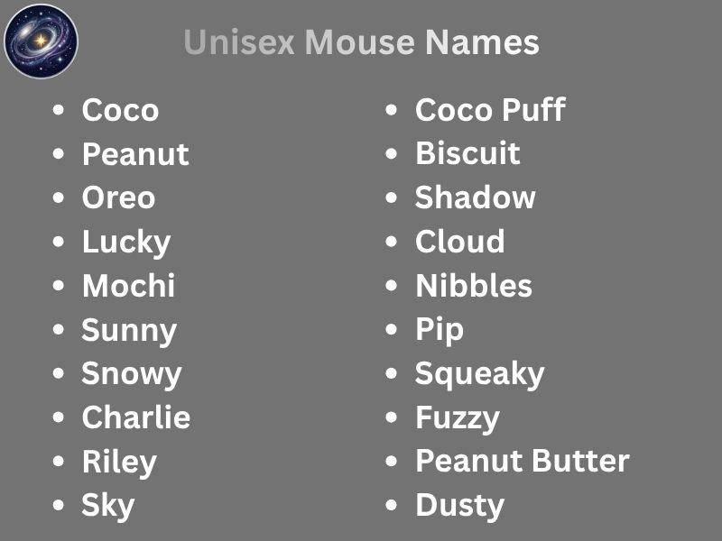 Unisex Mouse Names