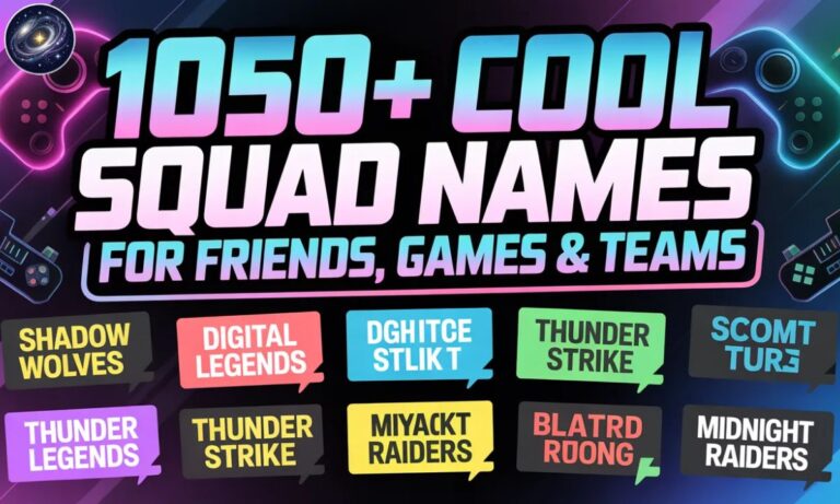 1050+ Cool Squad Names for Friends, Games & Teams