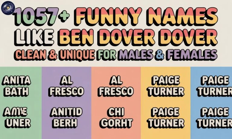 1057+ Funny Names Like Ben Dover Clean & Unique For Males & Females