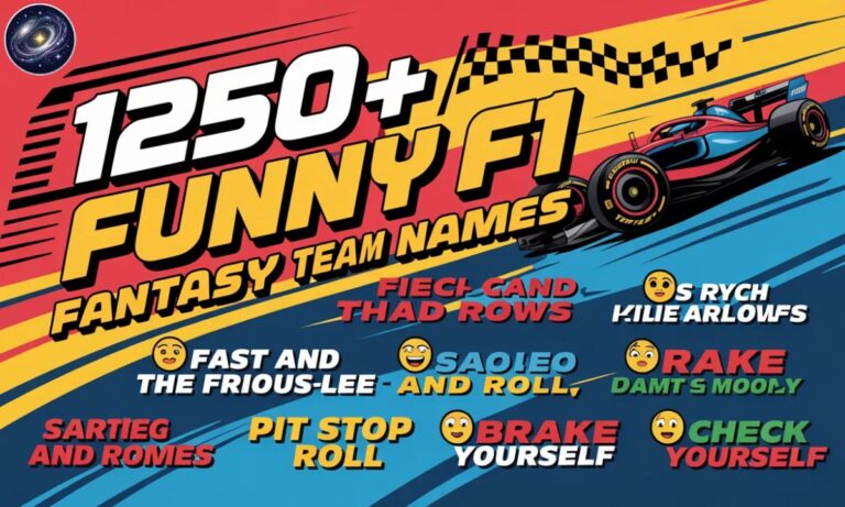 1250+ Funny F1 Fantasy Team Names Best Ideas