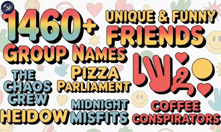 1460+ 5 Members Group Name Unique & Funny Friends Group Name