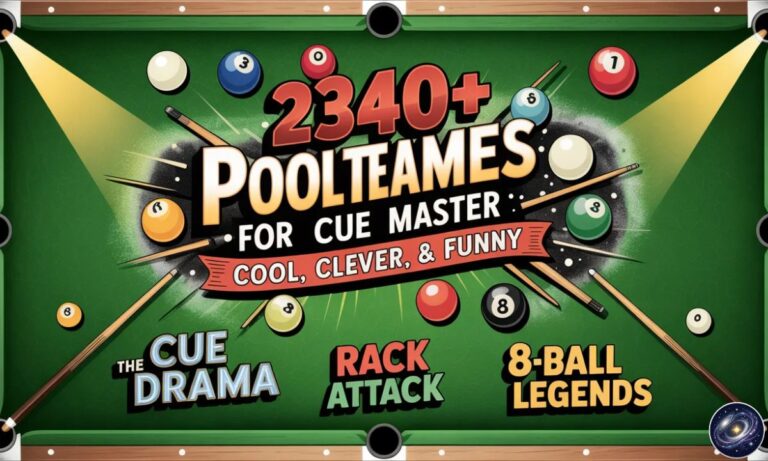 2340+ Pool Team Names For Cue Master Cool, Clever, & Funny
