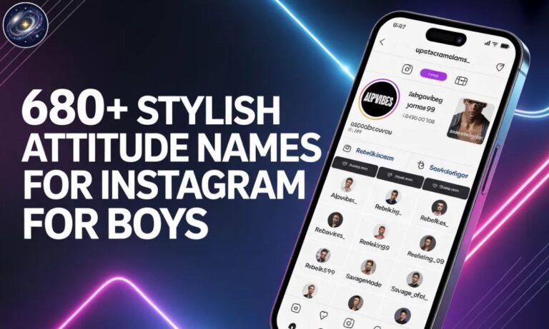 680+ Stylish Attitude Names for Instagram for boys