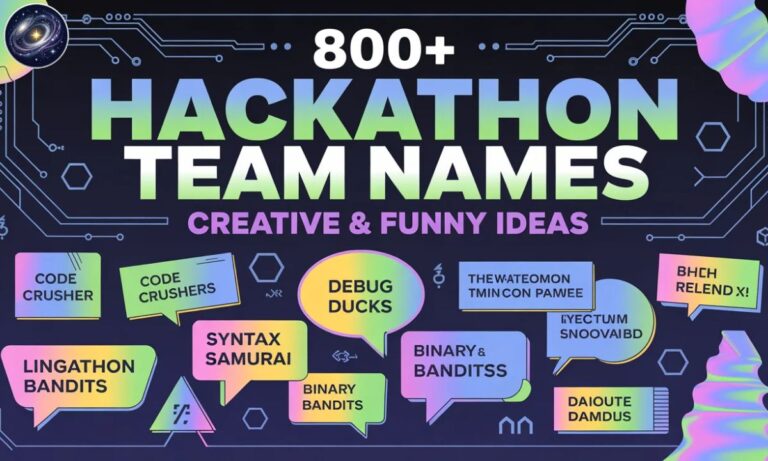 800+ Hackathon Team Names Creative & Funny Ideas