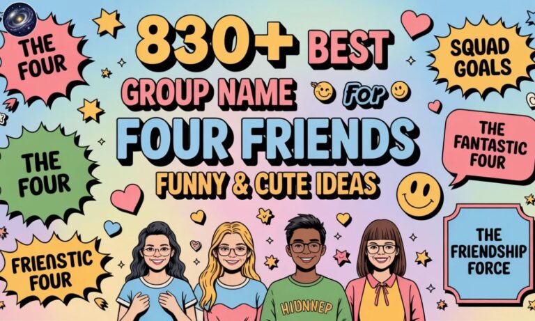 830+ Best Group Name For Four Friends Funny & Cute Ideas