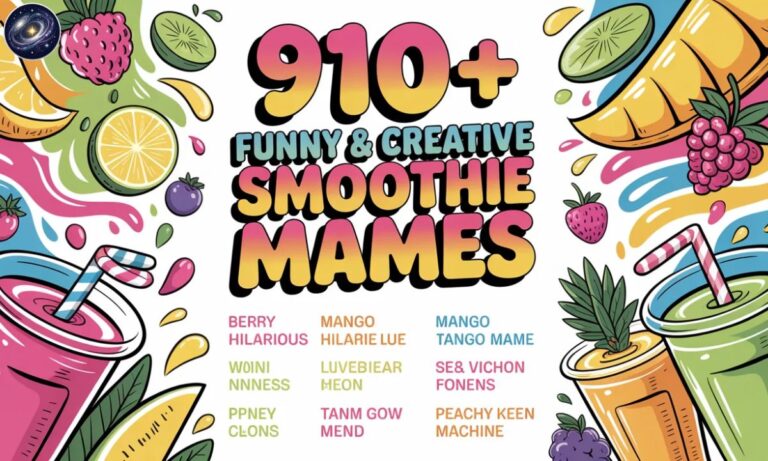 910+ Funny & Creative Smoothie Names