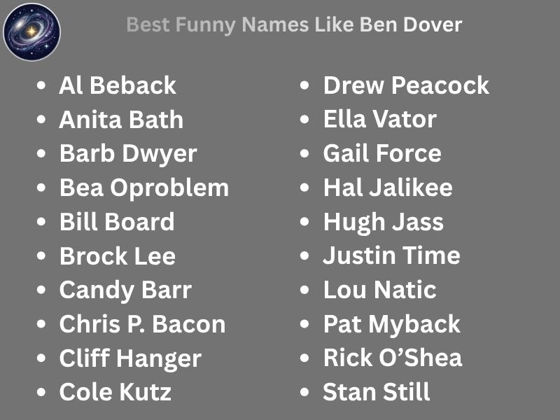 Best Funny Names Like Ben Dover
