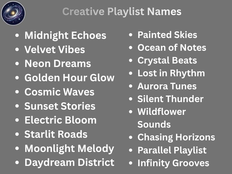 Creative Playlist Names