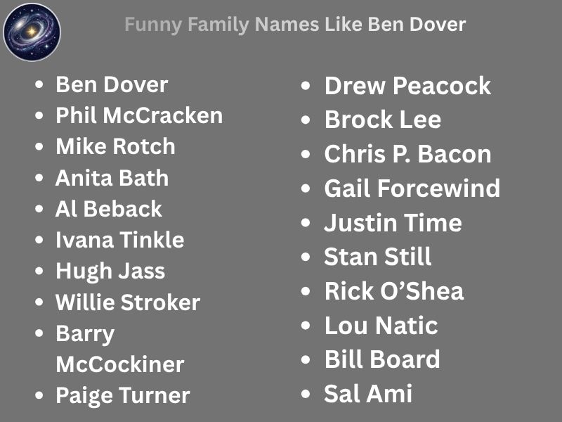 Funny Family Names Like Ben Dover
