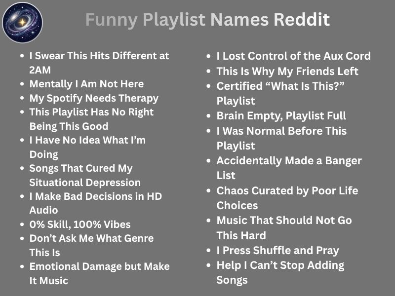 Funny Playlist Names Reddit