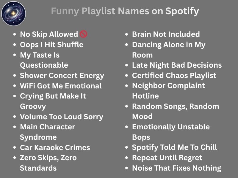 Funny Playlist Names on Spotify