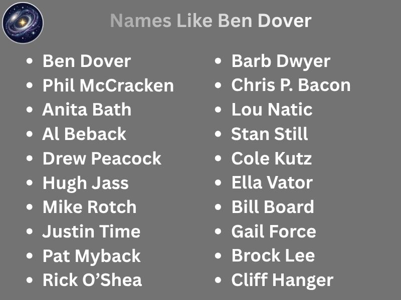 Names Like Ben Dover