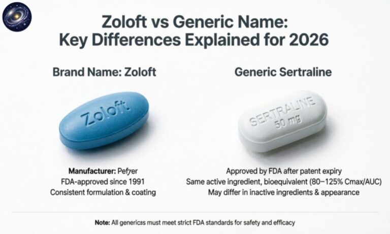 100+ Zoloft vs Generic Name Key Differences Explained for 2026