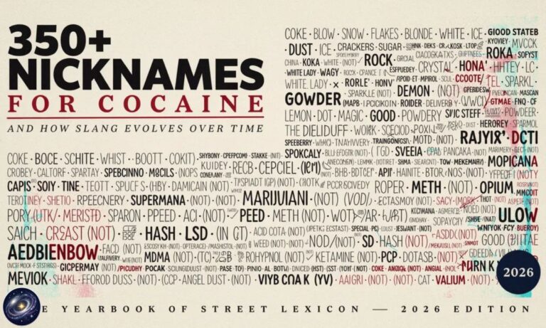 350+ Nicknames for Cocaine and How Slang Evolves Over Time of 2026