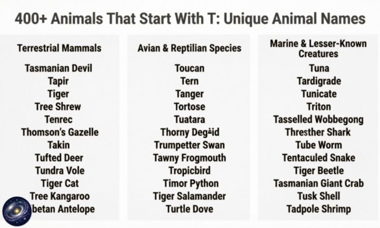 400+ Animals That Start With T Unique Animal Names