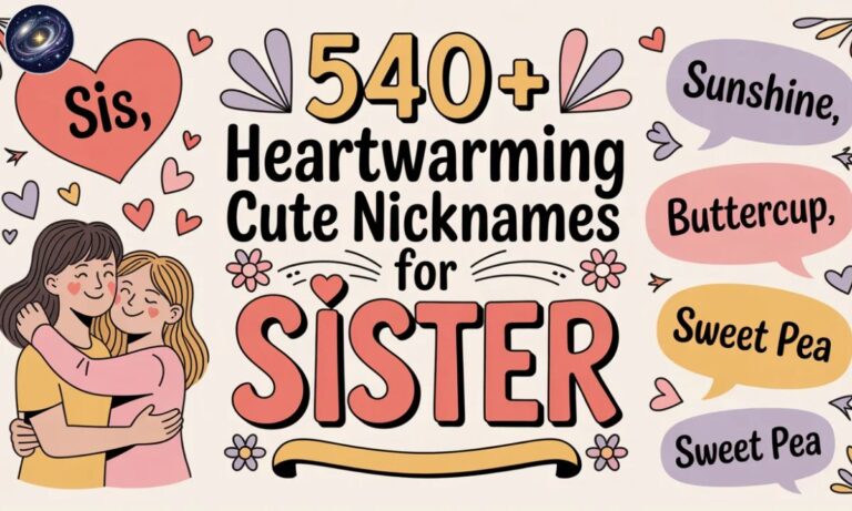540+ Heartwarming Cute Nicknames for Sister