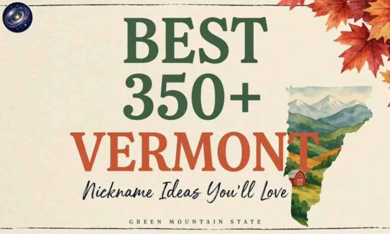 Best 350+ Vermont Nickname Ideas You'll Love