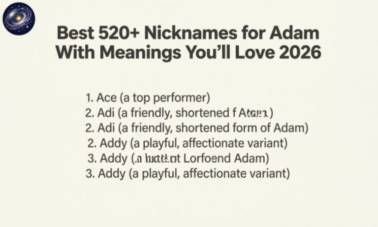 Best 520+ Nicknames for Adam With Meanings You’ll Love 2026